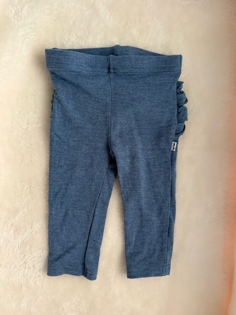 Little Sleppies 0-3 months Soft Blue Ruffle Leggings